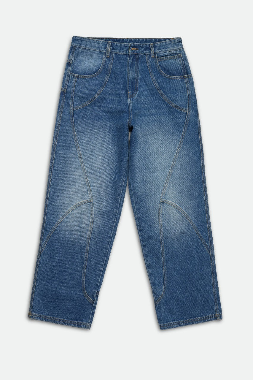 Geometrical Blue Seam Pant