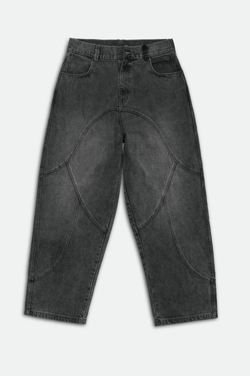 Geometrical Black Seam Pant
