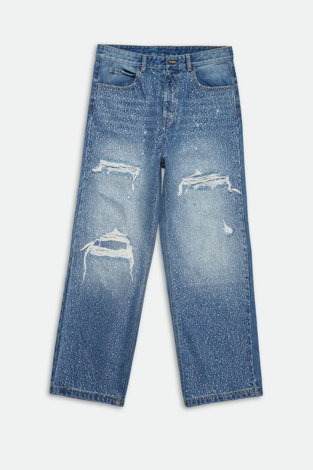 Crystal Embellished Repair Denim