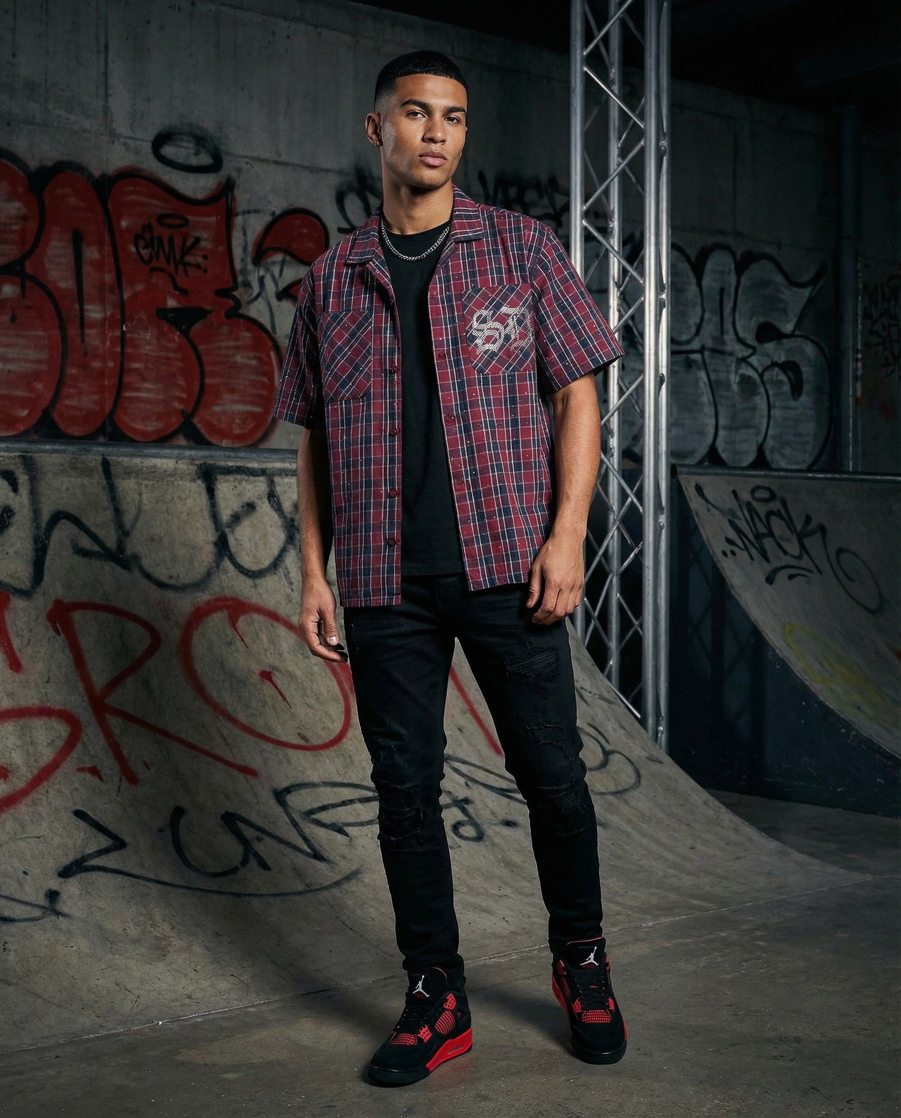Contrast Check Shirt